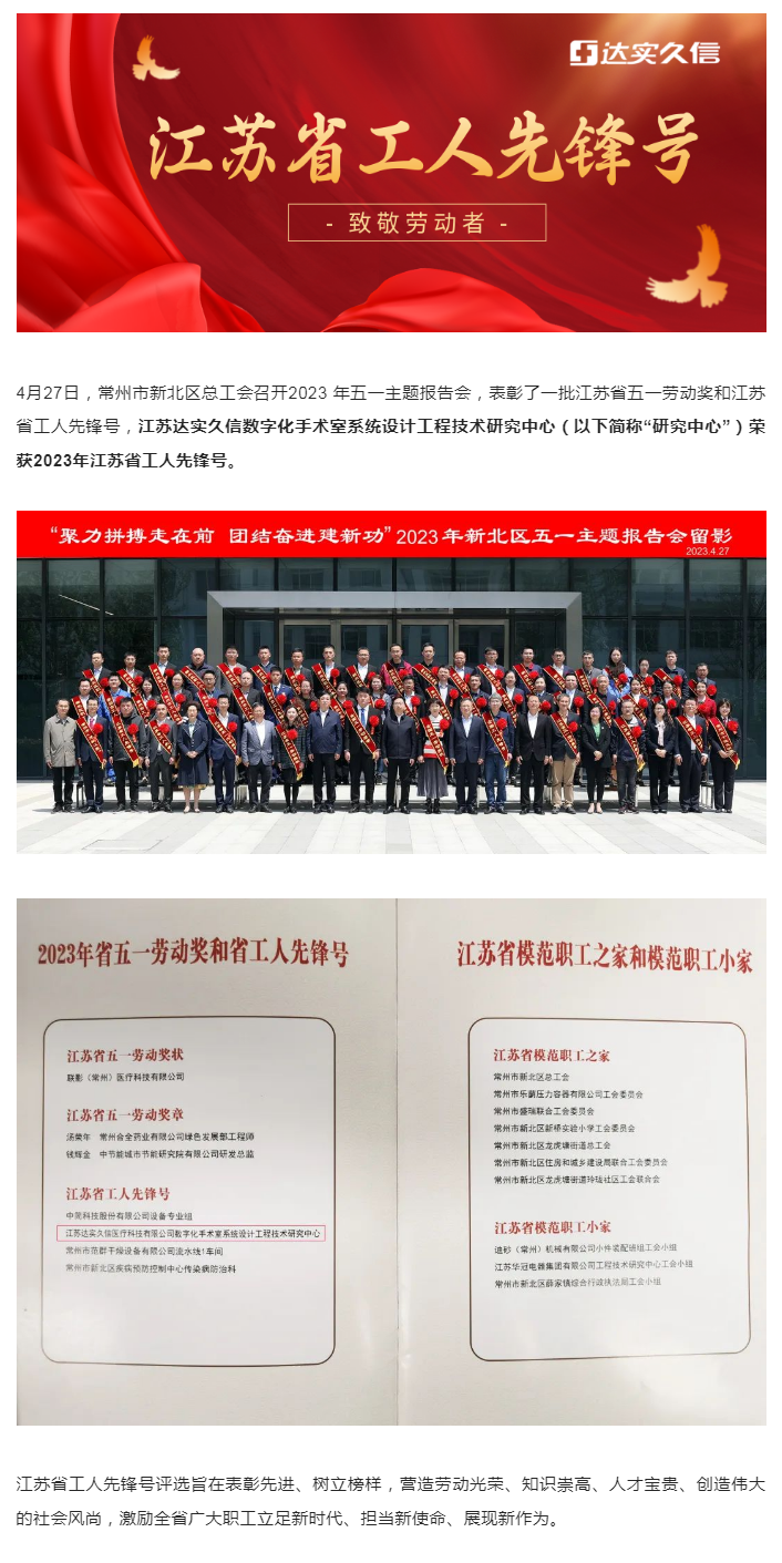 喜讯 _ 达实久信荣获2023年江苏省工人先锋号1.png